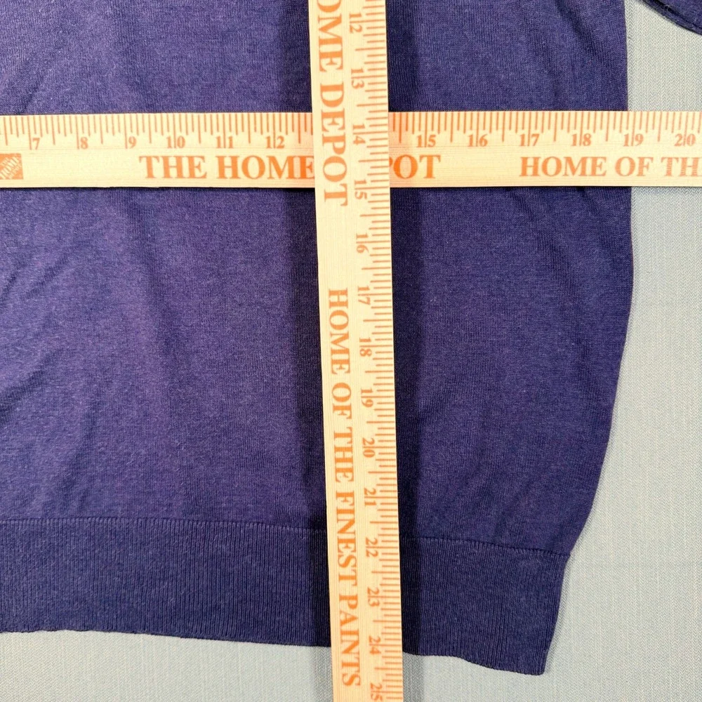 Banana Republic Mens Purple Silk Cotton Cashmere V-Neck Sweater Size M